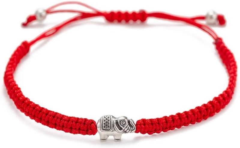kelistom Handmade String Bracelet for Women Men Simple Red Black Braided Adjustable Charm Bracelets Minimalist Jewelry - Image 1